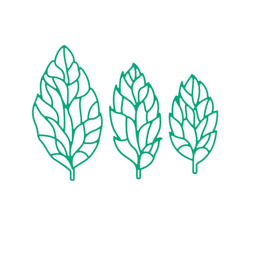 

Easter 3Pcs Green Leaves Metal Cutting Dies Stamp DIY Scrapbooking Embossing Template Stencil Steel fustelle metalliche