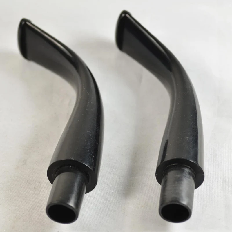 3pcs New  Ebonite Vulcanizates Mouthpieces Stem for Tobacco Smoking Pipe Black