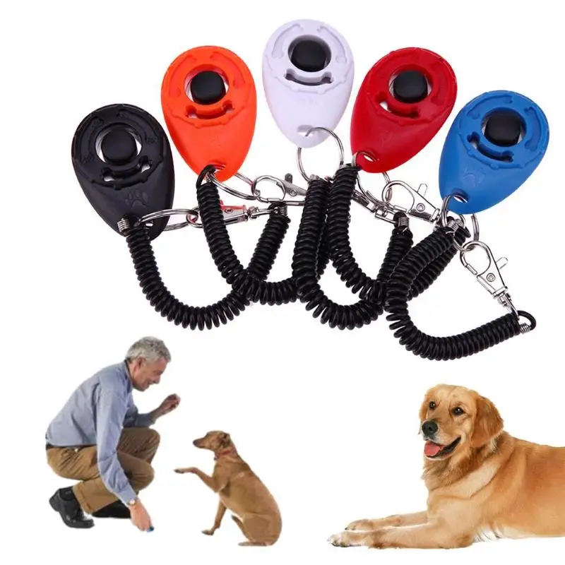 

1/5PCS Pet Dog Training Clicker Ergonomic Pet Trainer Adjustable Sound Key Chain Dog Clicker for Teddy Dog Sound Training Tool