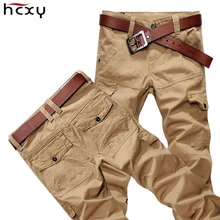 HCXY Весна Высокое качество тактические брюки мужские повседневные карго Брюки мульти карман военные мужские s брюки длинные брюки