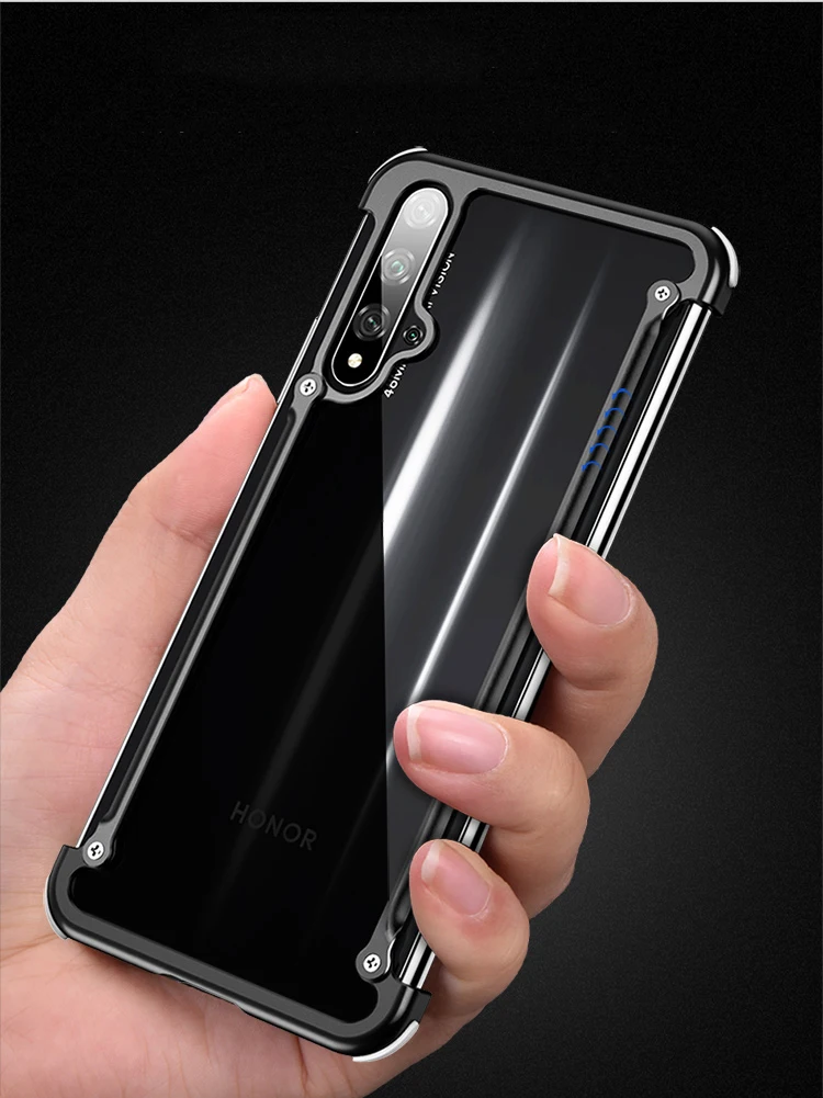 Oatsbasf чехол для Honor 20 Pro Роскошный тонкий алюминиевый металлический бампер чехол для huawei Honor 20 20 Pro противоударный чехол