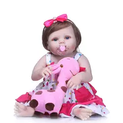 2018 Новый 56 см/22 дюймов 3D реалистичные шарнирная кукла реборн модные силиконовый для новорожденных принцесса куклы Playmate FJ88