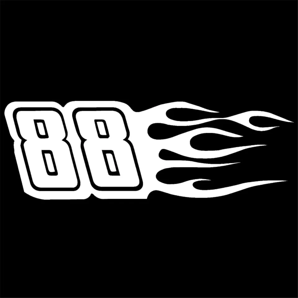 15X5CM 88 Vinyl Decal BlackSilver Motorcycle Car Sticker Originality Car-styling BlackSilverLaser (1)