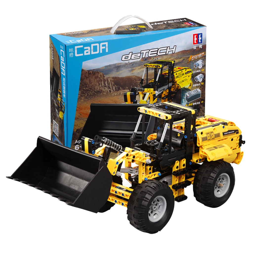 

491 Pieces Remote Control Building Blocks Kit Kids Assembled Construction Vehicle for Kids Boys - Wheel Loader