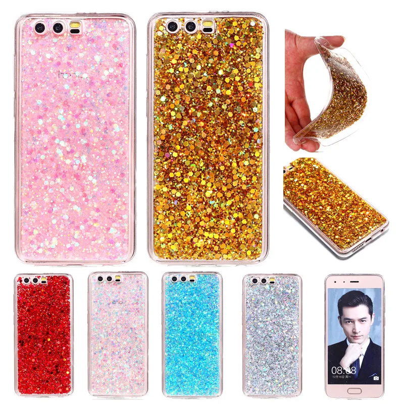 

Huawei Honor 9 Honor 9 Case Colored Shiny Glitter Silicone TPU Gel Soft Back Cover Phone Case for Huawei Honor 9 Honor9 5.15