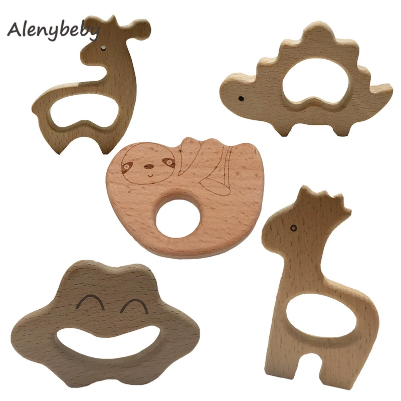 wooden teether shapes