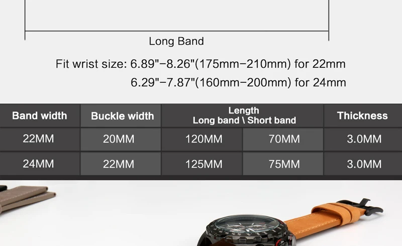 MAIKES роскошные серые часы аксессуары натуральная кожа 24 мм 22 мм ремешок для часов мягкие наручные часы ремешок для Fossil Omega Panerai