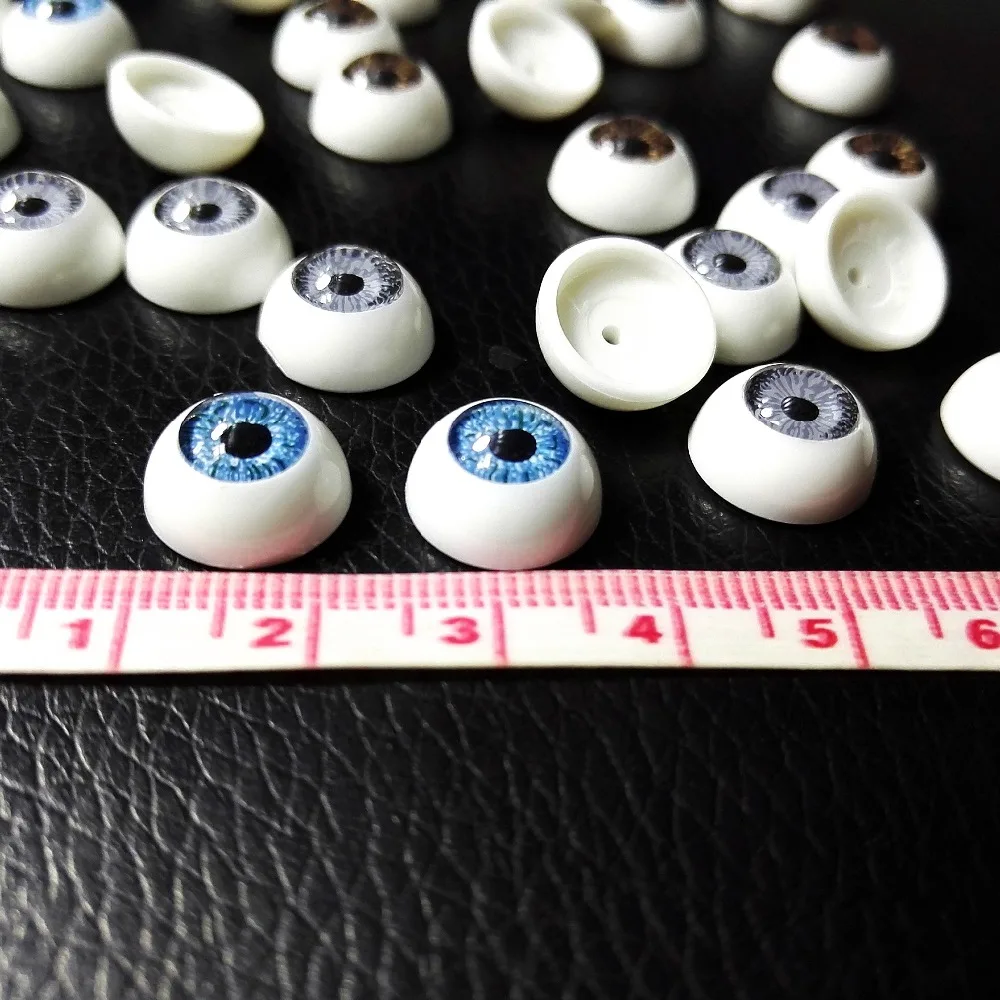 20 шт(10 пар) 12 мм кукольные глаза полукруглые Акриловые Глаза для поделок своими руками куклы синего цвета пластиковые куклы Глазные яблоки для кукол игрушки, TR-12