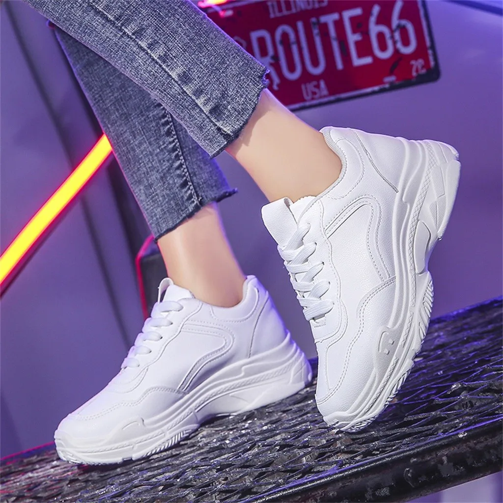 Women Fashion Cool Sport Outdoor Bling Summer Shoes Med Lace Up Girls Sneaker white sneakers woman platform footwear woman Women Fashion Cool Sport Outdoor Bling Summer Shoes Med Lace Up Girls Sneaker white sneakers woman platform footwear woman