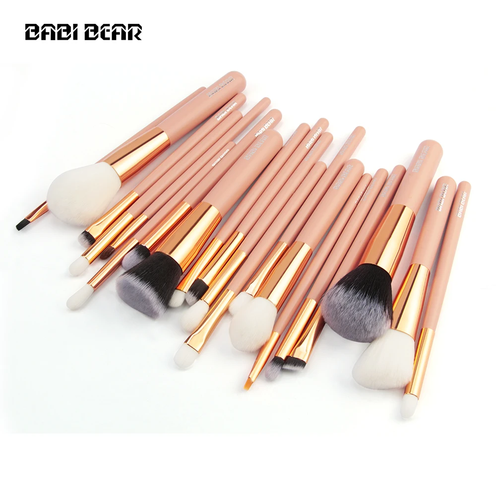 BABI BEAR 20 шт. Pro набор кисточек основа для макияжа глаз кисти для пудры кисть для бровей Brochas Maquillaje