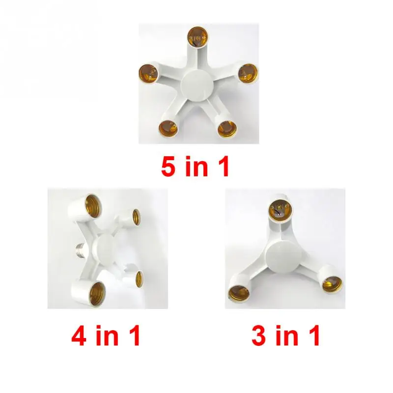 1 до 5 светильник адаптеры-конвертеры держатель E27 к E27 разъем сплит-тер светодиодный светильник ing лампа Сплит адаптер Лампа основание держателей