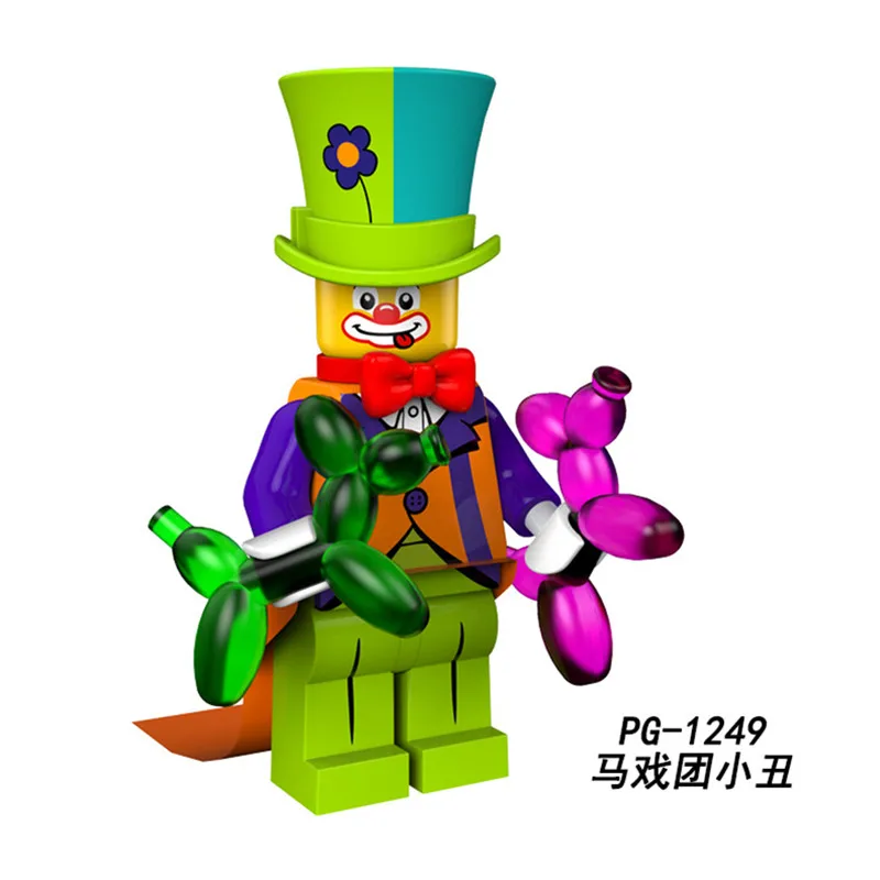 

PG8152 Balloon Artist Clown 18th Figures Building Blocks Bricks Compatible with legoingly figure DIY Gifts Toys Kids