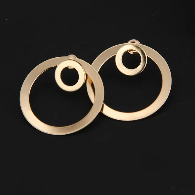 Earrings & Studs Double Hoop Back lobe Earrings