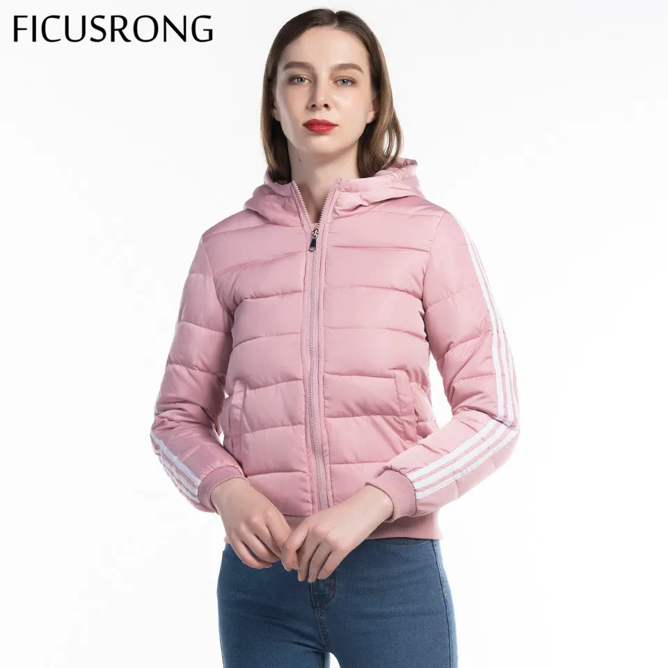 

Women Autumn Winter Hooded Basic Jacket Coat 2019 New Fashion Full Sleeve Warm Slim Parkas Outwear Tops Female FICUSRONG