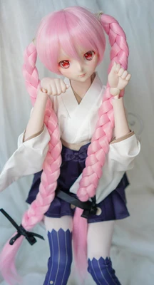 Парик с двойным конским хвостом для BJD/DD/MDD/SD, кукольный парик 1/3 для 1/3, куклы Bjd, двойной парик с конским хвостом для кукол Bjd - Цвет: 1