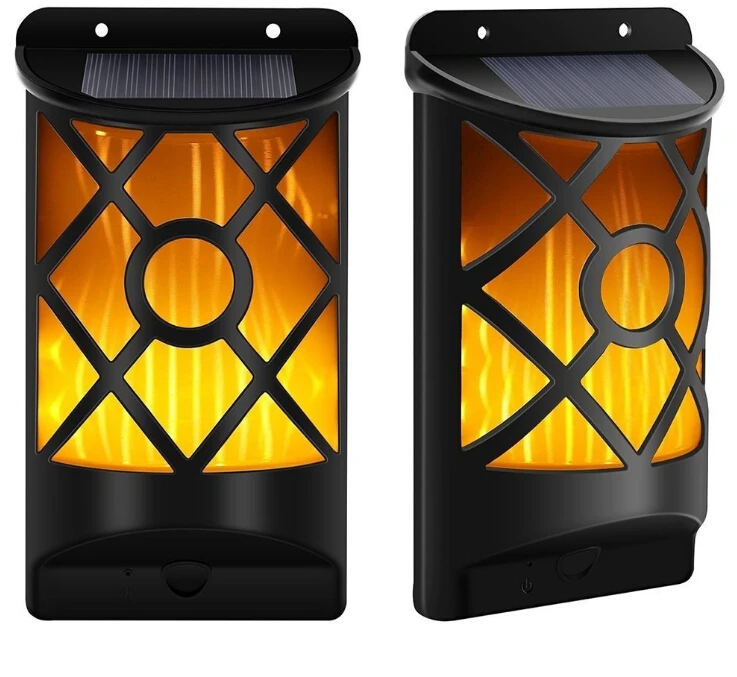 

Creative 2pcs/set Outdoor LED Solar wall Light Path Flame Light IP 65 Waterproof LED Flickering Outdoor Fence Garden Wall Li