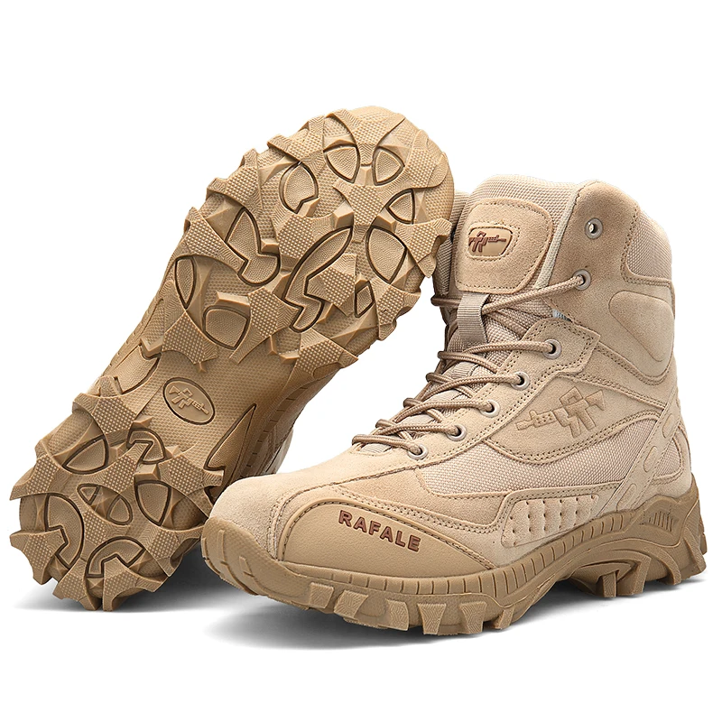 Мужские армейские ботинки высокого качества, спецназ, тактический пустынный армейский Стиль, Рабочая обувь, кожаные зимние ботинки, зима-осень