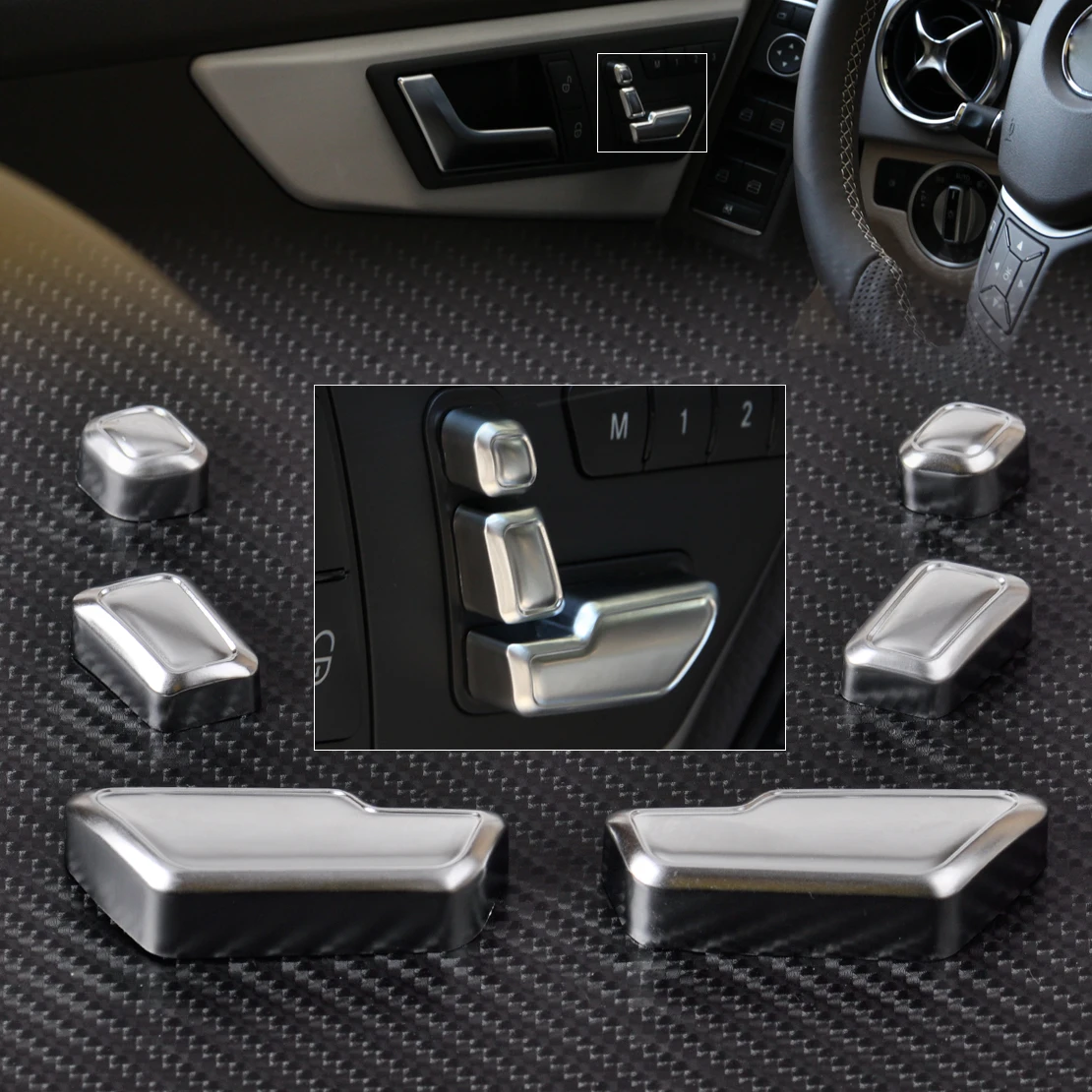 

DWCX Chrome Door Seat Adjust Button Switch Cover Trim for Mercedes Benz E GL CLS Class W212 W218 X166