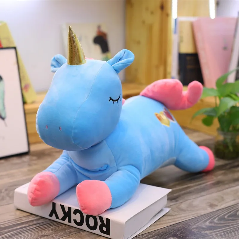 1 шт. 55 см Kawaii единорог плюшевые игрушки набивные животные Лошадь Единорог
