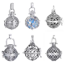 5pcs Filigree Cage Music Chime Ball Prenatal Edutation Baby Caller Locket Pendants For DIY Pregnancy Necklace 5pcs Filigree Cage Music Chime Ball Prenatal Edutation Baby Caller Locket Pendants For DIY Pregnancy Necklace