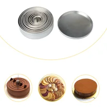 1 Набор из 12 круглая форма для торта мусс кольцо печенье ножи для тортов форма для выпечки трафареты нержавеющая сталь кухня выпечки DIY Инструменты