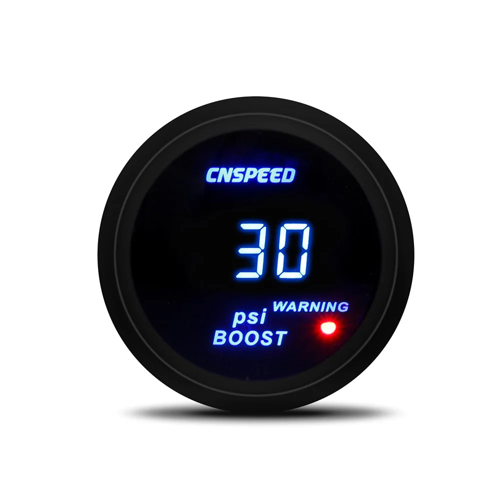 CNSPEED " 52 мм турбо Boost Gauge цифровой автомобильный манометр давления масла PSI Температура масла Тахометр Температура воды датчик Rpm gauge Voltm - Цвет: boost gauge psi