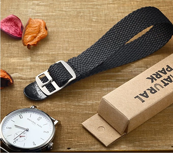 Günstig 20mm Mehrere Farben Mode Casual Nato Nylon Military Uhr Strap Armee Sport Armband Natürliche Park Hand woven 2018 schwarz