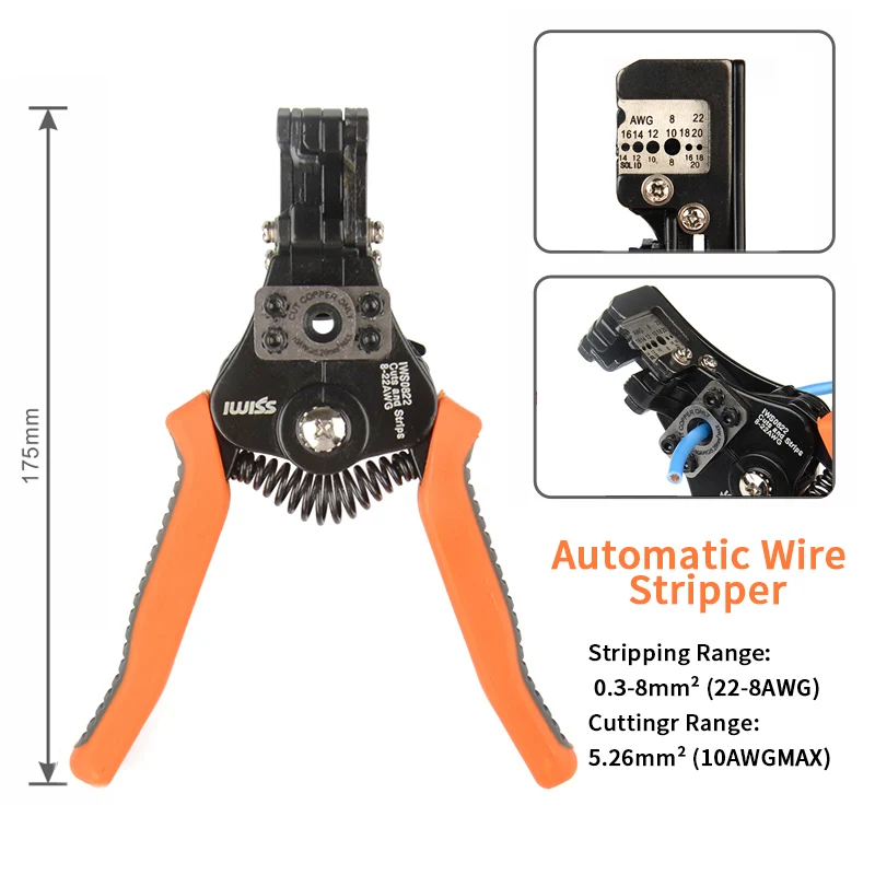 

Automatic Stripping Pliers wire stripper Multi-function electrician wire Cable Cutter 0.35-8.2mmІ multifunctional Stripping Tool