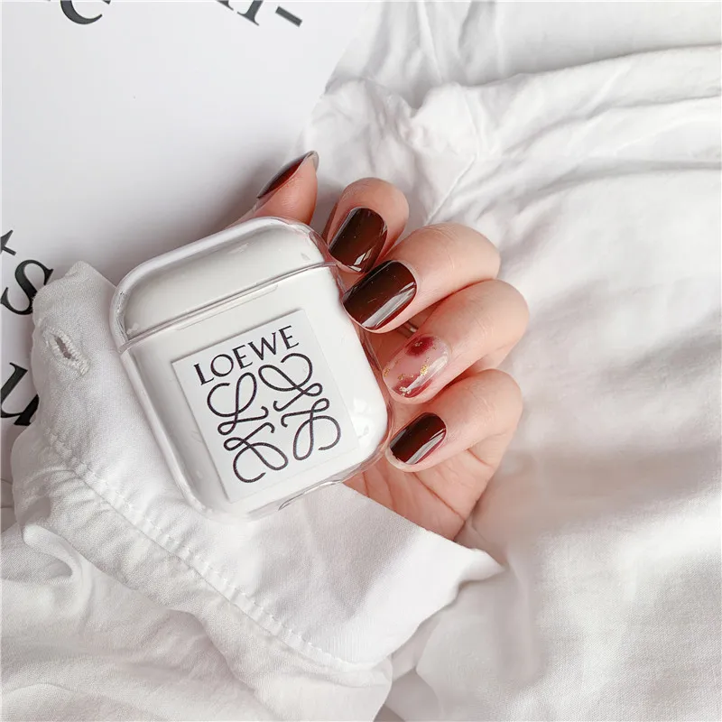 

Cartoon Letters print Bluetooth Earphone Case for Apple Airpods Accessories Cover Wireless Headphone Protective Bag Case