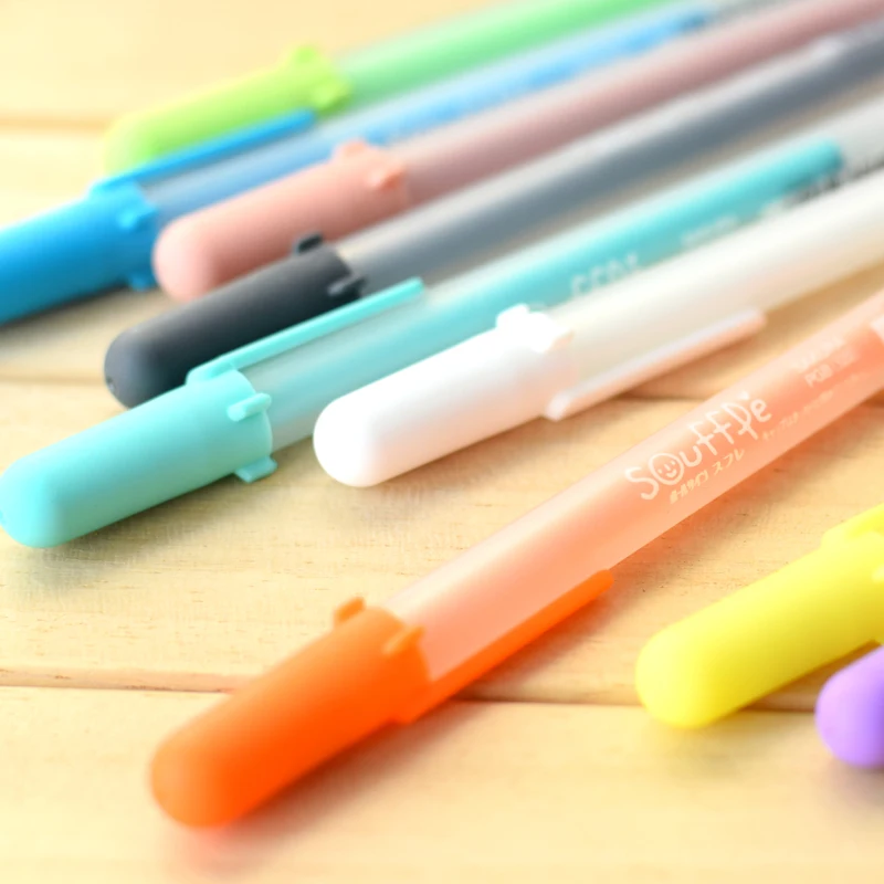 5 шт Сакура суффпе желе стерео Ручка 3D ручка шариковая ручка ручная роспись вспышка высокая ручка 0,6 мм 10 цветов
