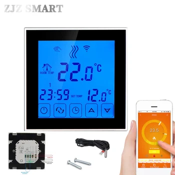 

APP intelligent wifi Programmable Water Heating Thermostat Programmable Temperature Controller with Touch Screen Glass