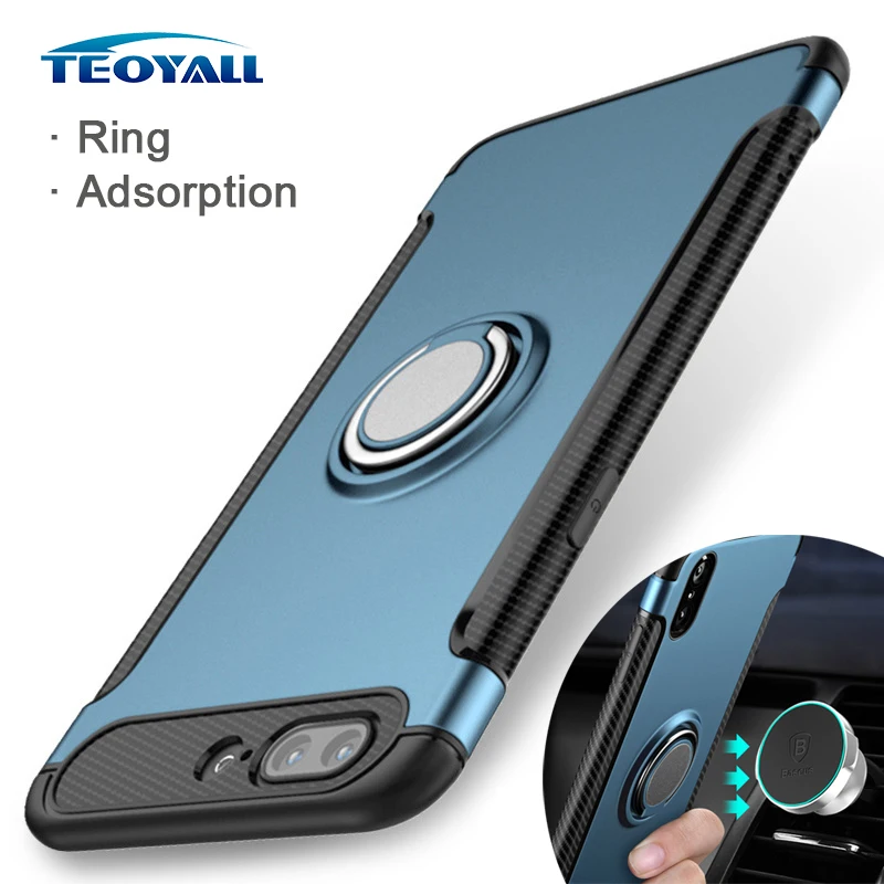 

Ring Adsorption Cases for Oneplus 5 Case 5T Cover 1+5T TPU Shockproof Protector Silicone Fundas Original Armor Phone Shell