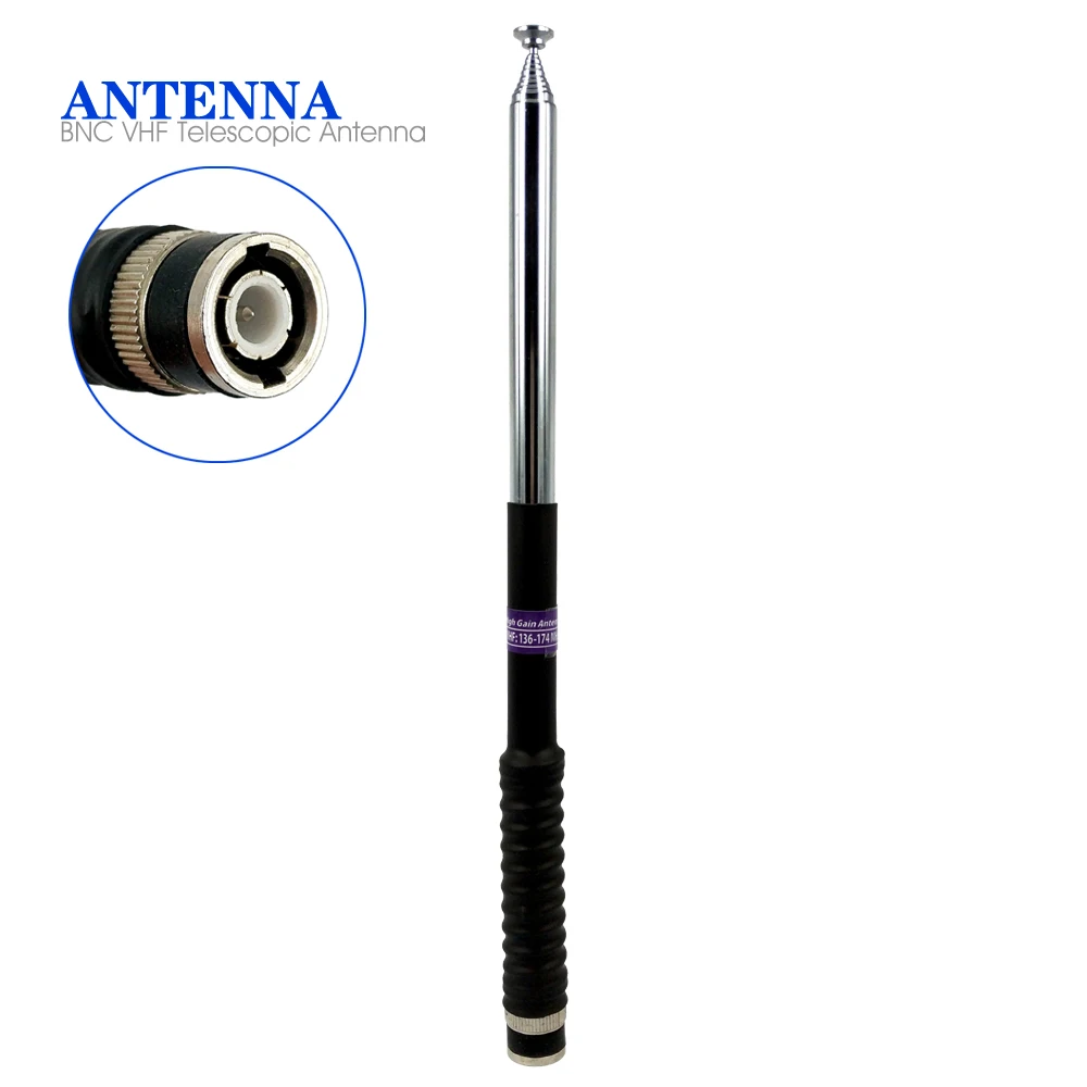 Телескопическая антенна BNC Gain для ICOM V8 V80 IC U82 Motorola Kenwood TK100 двухсторонняя рация VHF 136