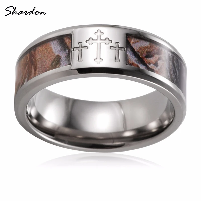 three cross camo men rings 8mm titanium mossy oak camo band wedding band mens jewelry wedding ring band for men freeshipping - Camo Wedding Rings For Him three cross camo men rings 8mm titanium mossy oak camo band wedding band mens jewelry wedding ring band for men freeshipping - Camo Wedding Rings For Him