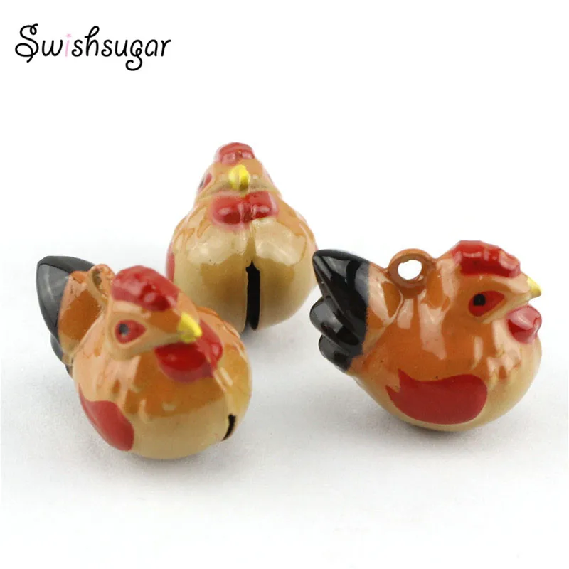 

Animal Chicken Cartoon Bell Charms Pendant Jingle Bell Party Holiday Festival Decoration