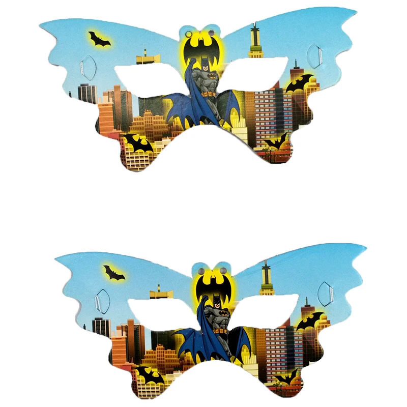 

10pcs party favor Cartoon batman Pattern Theme Party Mask kids Birthday Party Decorations Christmas Eye Cover Party Supplies