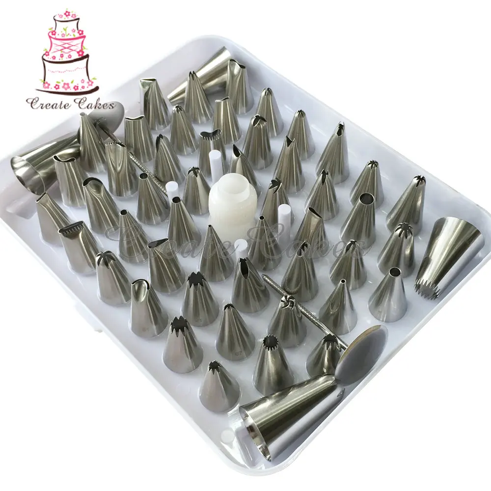 52pcs Russian Piping Tips Bag Leaf Decoration Tip Cake