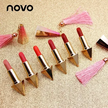 

NOVO Brand Makeup 2018 New Velvet Long Lasting Lip Stick For Red Lips Waterproof Nude Lips 6 Colors Luxury Color Matte Lipstick