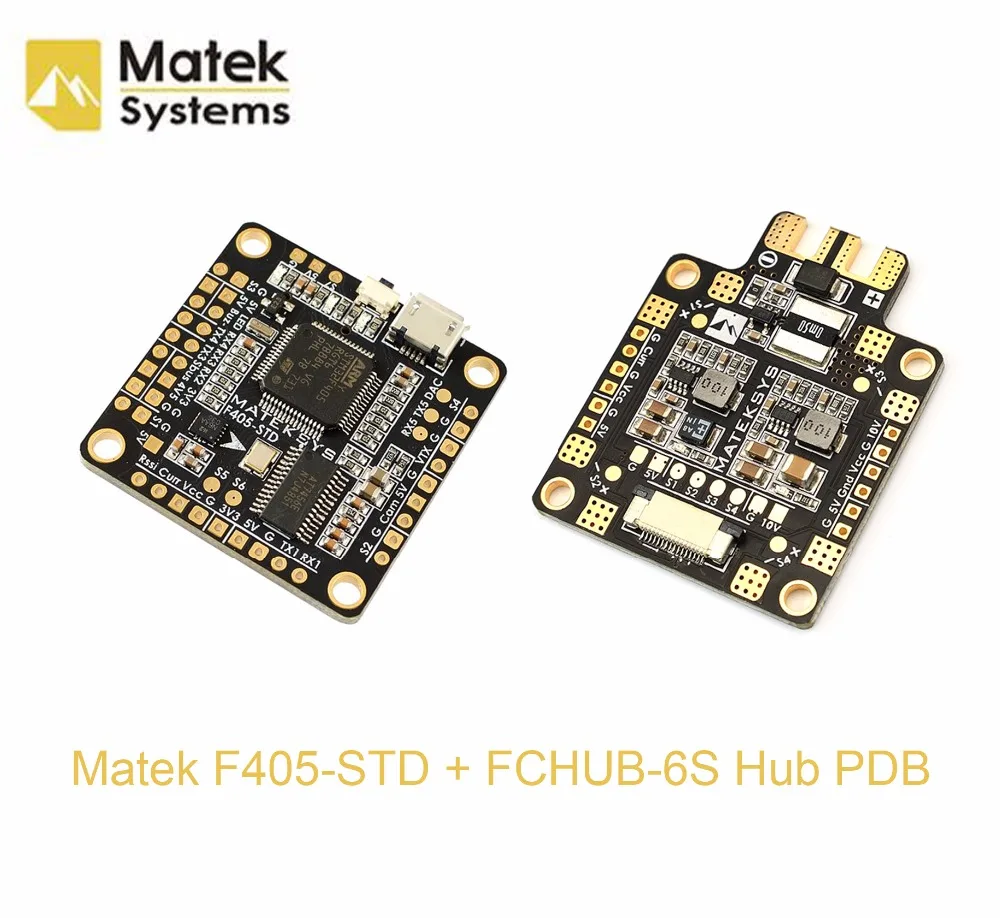

Matek F405-STD STM32F405 Flight Controller + Matek FCHUB-6S Hub Power Distribution Board for RC Drone Multicopter