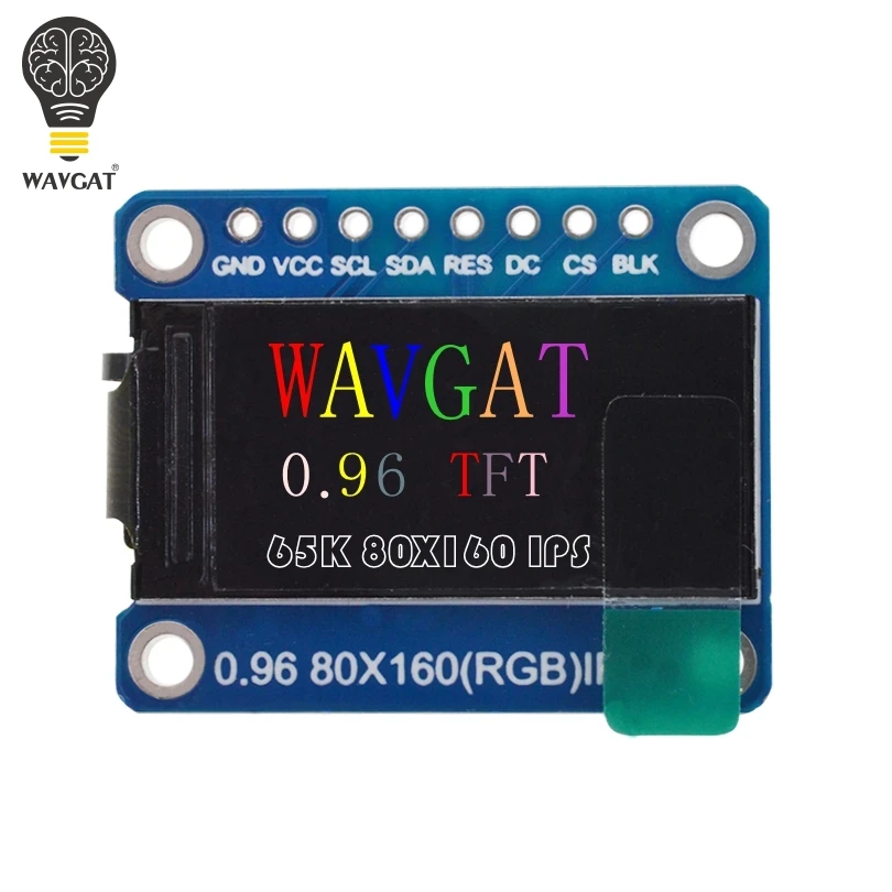 WAVGAT TFT дисплей 0,96/1,3 дюймов ips 7P SPI HD 65K полноцветный ЖК-модуль ST7735/ST7789 Привод IC 80*160 240*240(не OLED