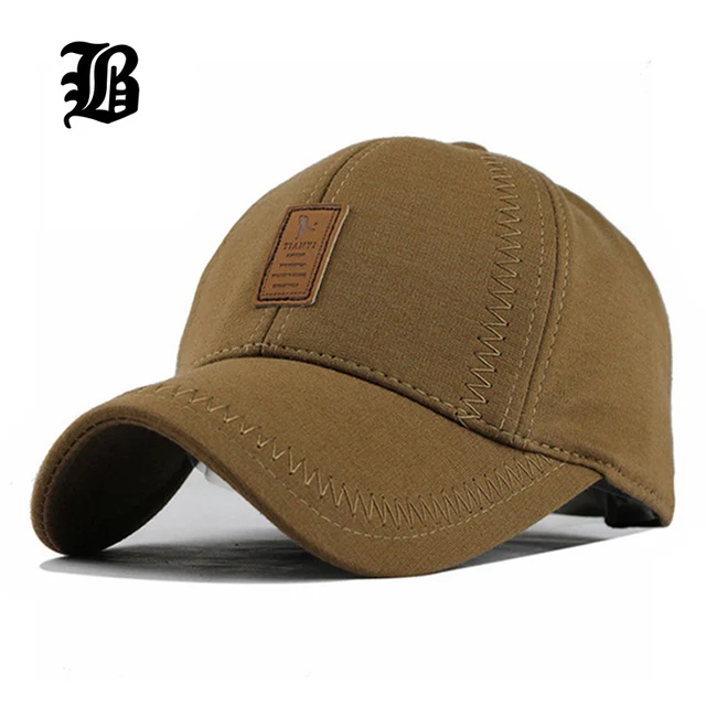 [FLB] оптовая Brand Hat Cap Теплый Утолщенной Хлопок Бейсболки Кости Snapback Гольф Cap Женщины Вязаная Шапка Встроенные Шляпы для Мужчин