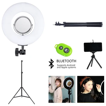 

8 Inch 24W5600K Dimmable Photo Studio selfie light Photography Makeup Ring Light Phone Video Live Light Lamp for light stand