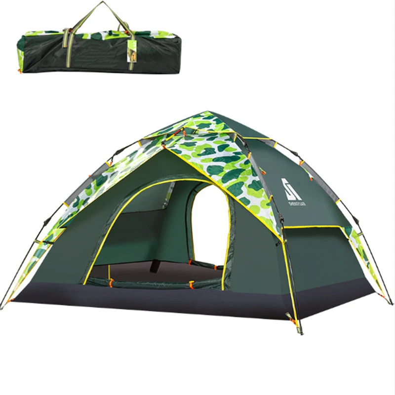 

200*230*140cm Large Camping Tents 3-4 Person one Bedrooms Climbing Hiking Outdoor Tents Waterproof Double Layer Automatic Tent