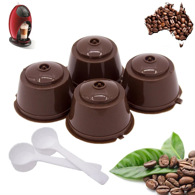 Cheap 2Pcs/Set Coffee Capsule With 1PC Plastic Spoon Refillable Coffee Capsule 200 Times Reusable Compatible For Nescafe Dolce Gusto