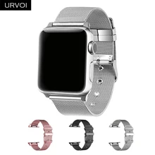 URVOI milanese для Apple Watch Series 4 3 2 1 ремешок для iwatch link браслет Пряжка из нержавеющей стали с адаптерами 40 мм 44 мм