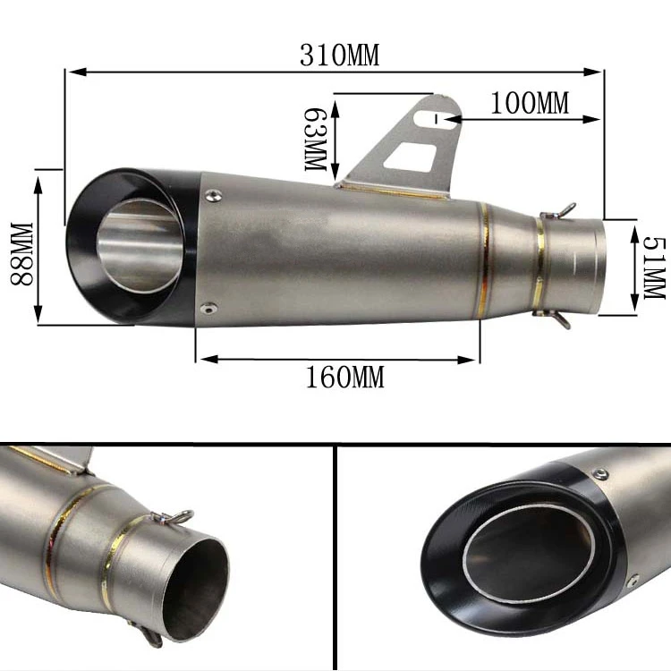 Лазерная маркировка модифицированный мотоциклетный глушитель для S1000RR для YAMAHA R6 для Kawasaki ZX10R для SUZUKI K5K6K7K8