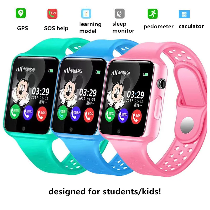 New Student GPS Smart Watch Android IOS GSM Smartphone for Baby Kids ...