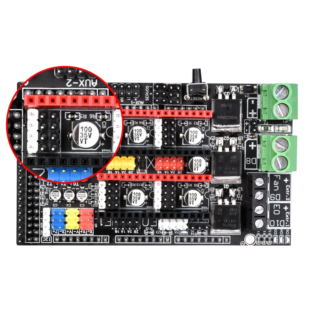 Ramps 1,6 Plus обновленная база Ramps 1,6 1,5 1,4 материнская плата управления до A4988/DRV8825/TMC2208/TMC2130 драйвер части 3d принтера