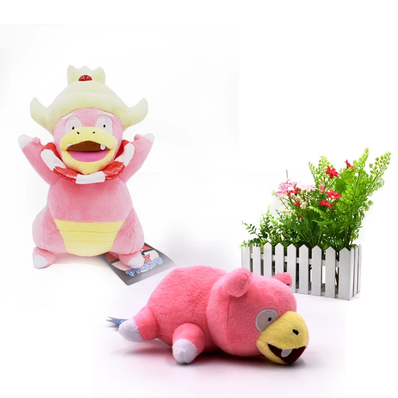 

2 PCS/sets Anime Slowpoke Kong idiot Peluche Slowking Stuffed Plush Cartoon Dolls Hot Christmas Gift Baby Toys For Children