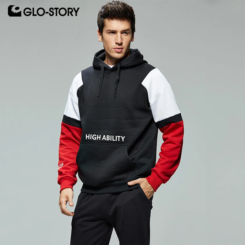 

GLO-STORY Shipped From European Men's 2019 Letter Streetwear Fashion Pullover Casual Hip Hop Hoodie Hoody Sweatshirt MPU-8241